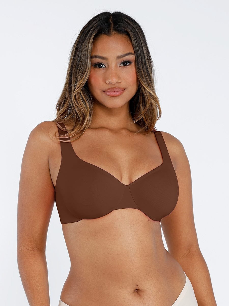 FeelinGirl Underwire Adjustable Deep V-Neck Bra