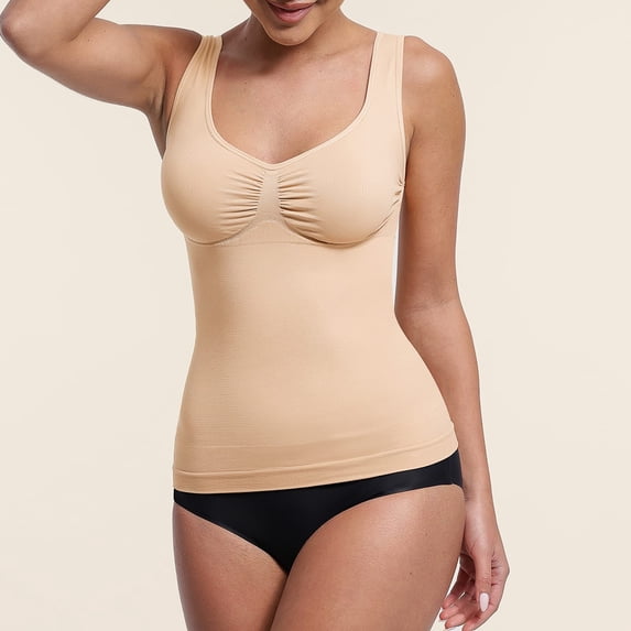 FeelinGirl Women's Bust Support Shapewear Tank with Waist and Abdomen Control, Sizes S-3XL