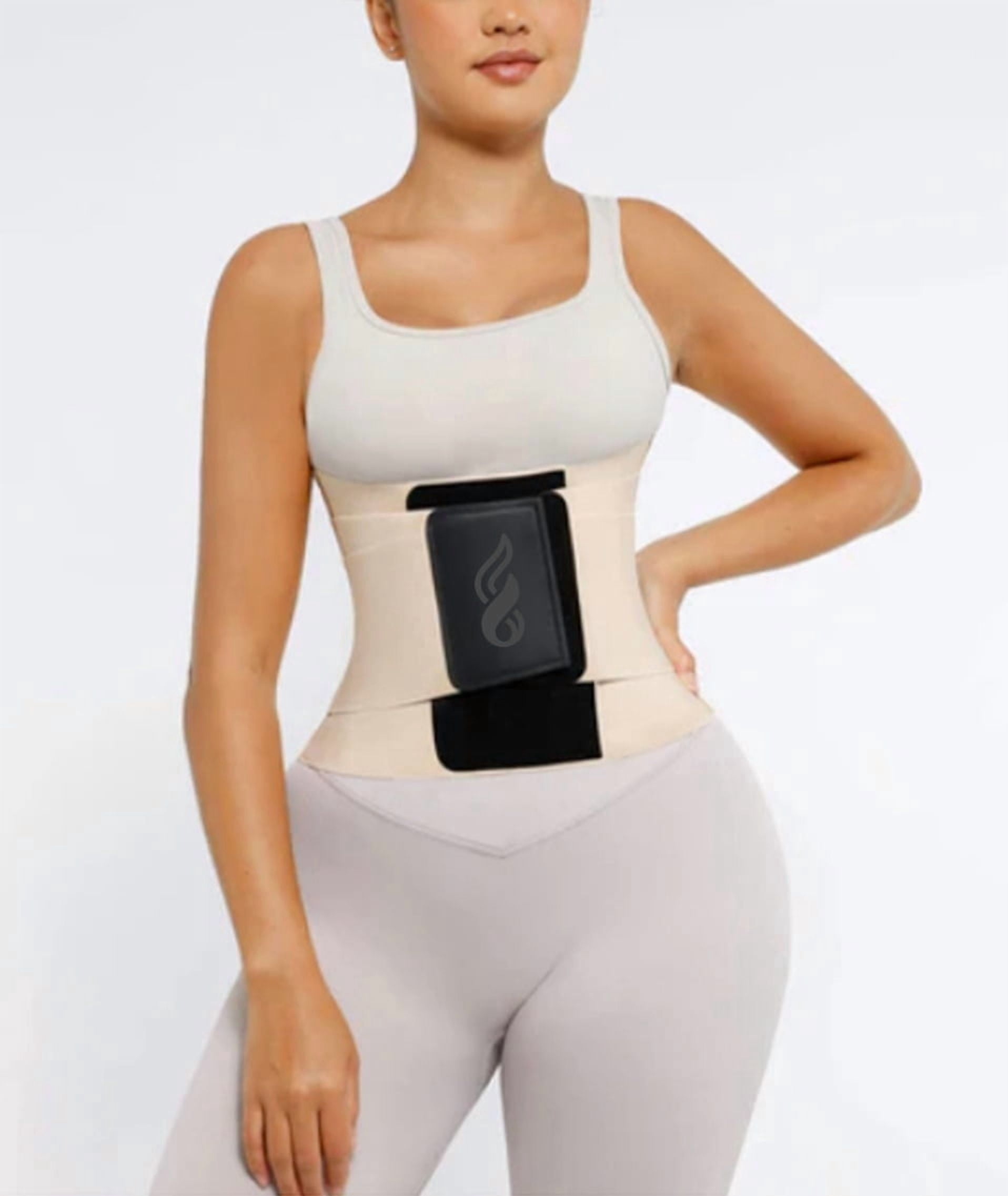 FeelinGirl Women's Adjustable Tummy Control Waist Trainer Belt with Triple Wrap Design, XS-4XL