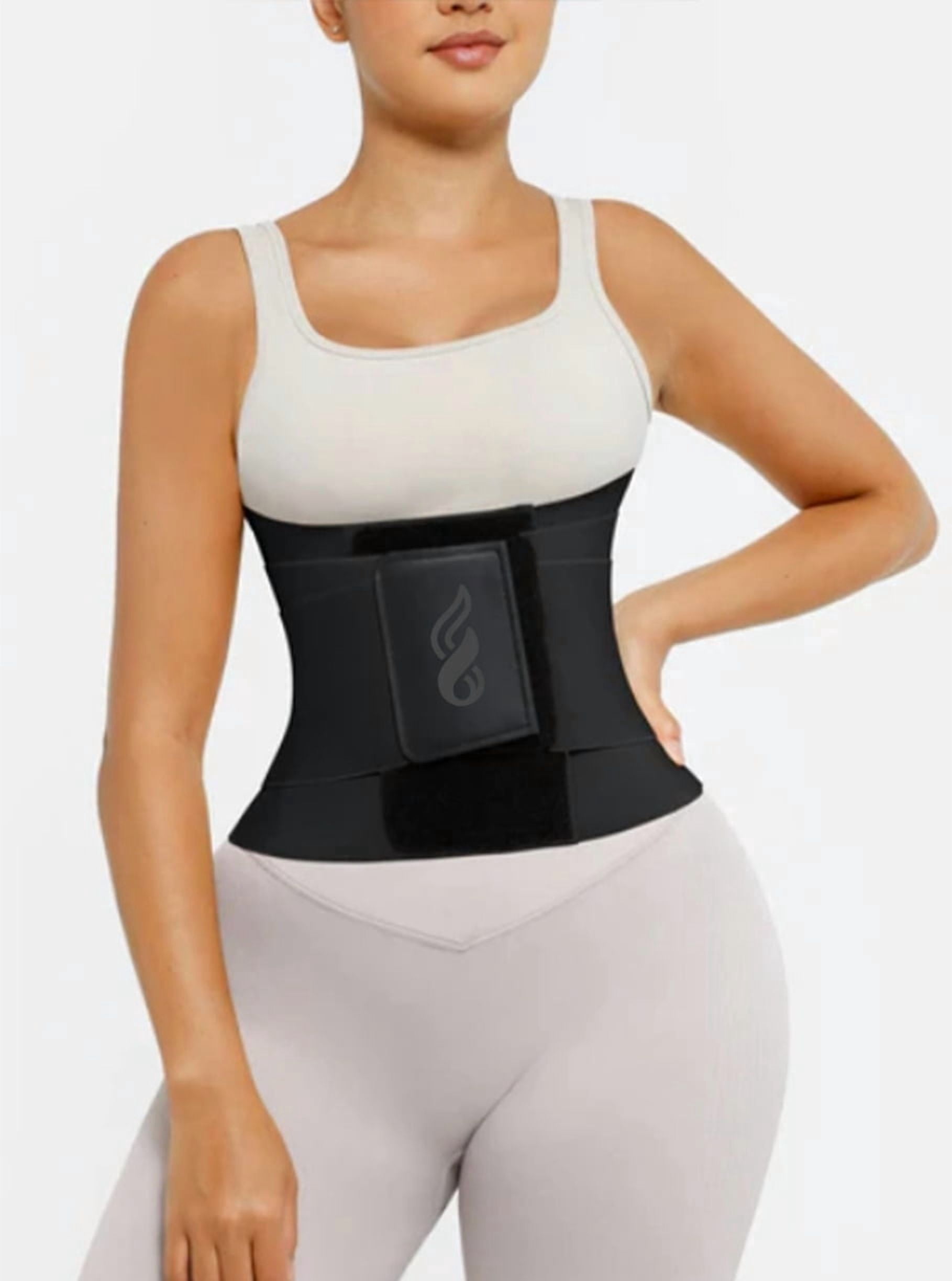 FeelinGirl Women's Adjustable Tummy Control Waist Trainer Belt, XS-3XL, Triple Wrap Design