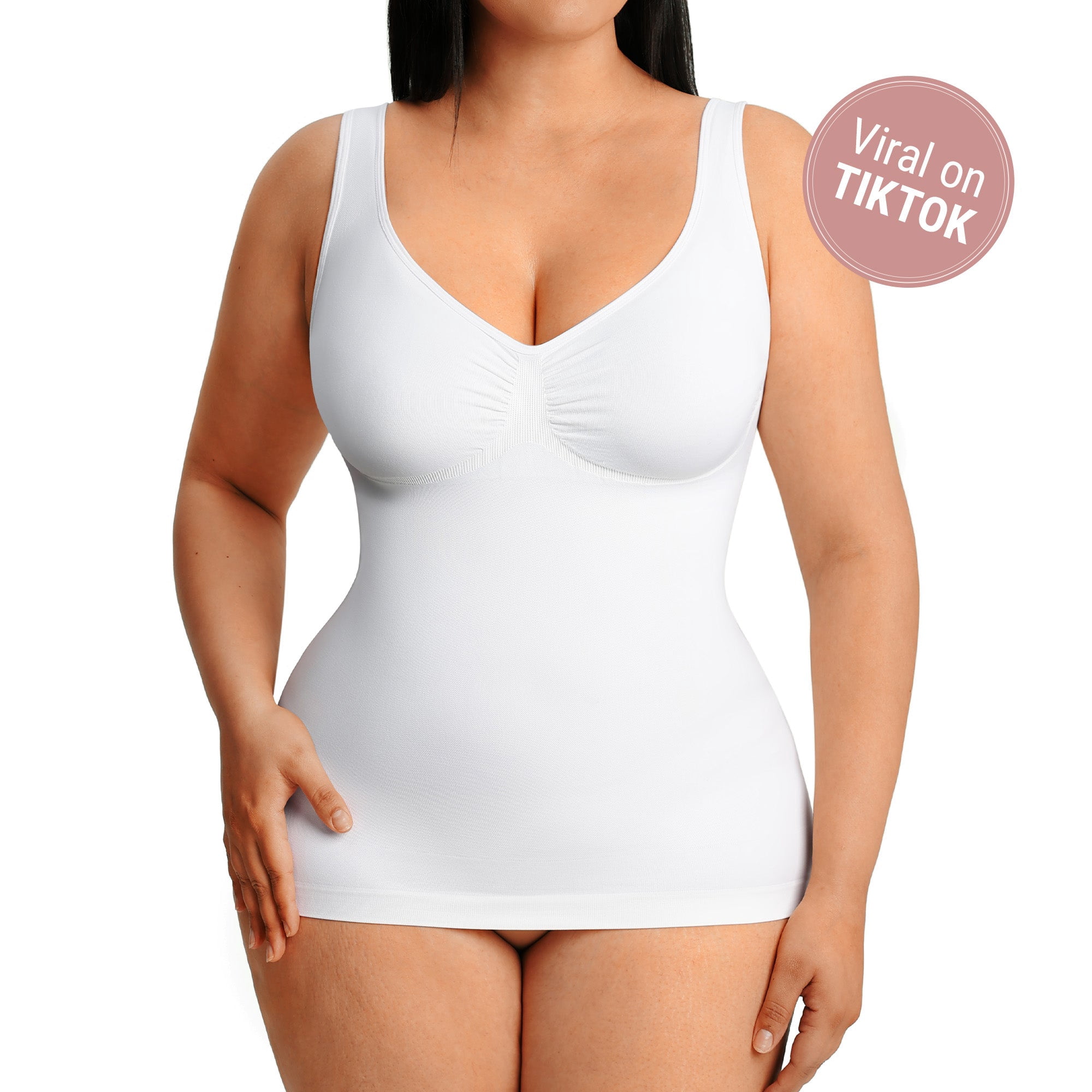 FeelinGirl Women's Bust Support Shapewear Tank with Waist and Abdomen Control, Sizes S-3XL