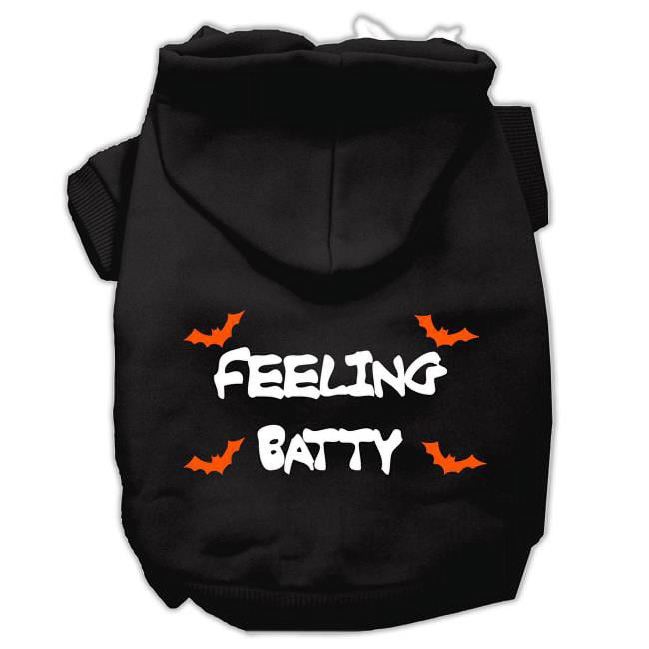 Feeling Batty Screen Print Pet Hoodies, Black - Small - Size 10 ...