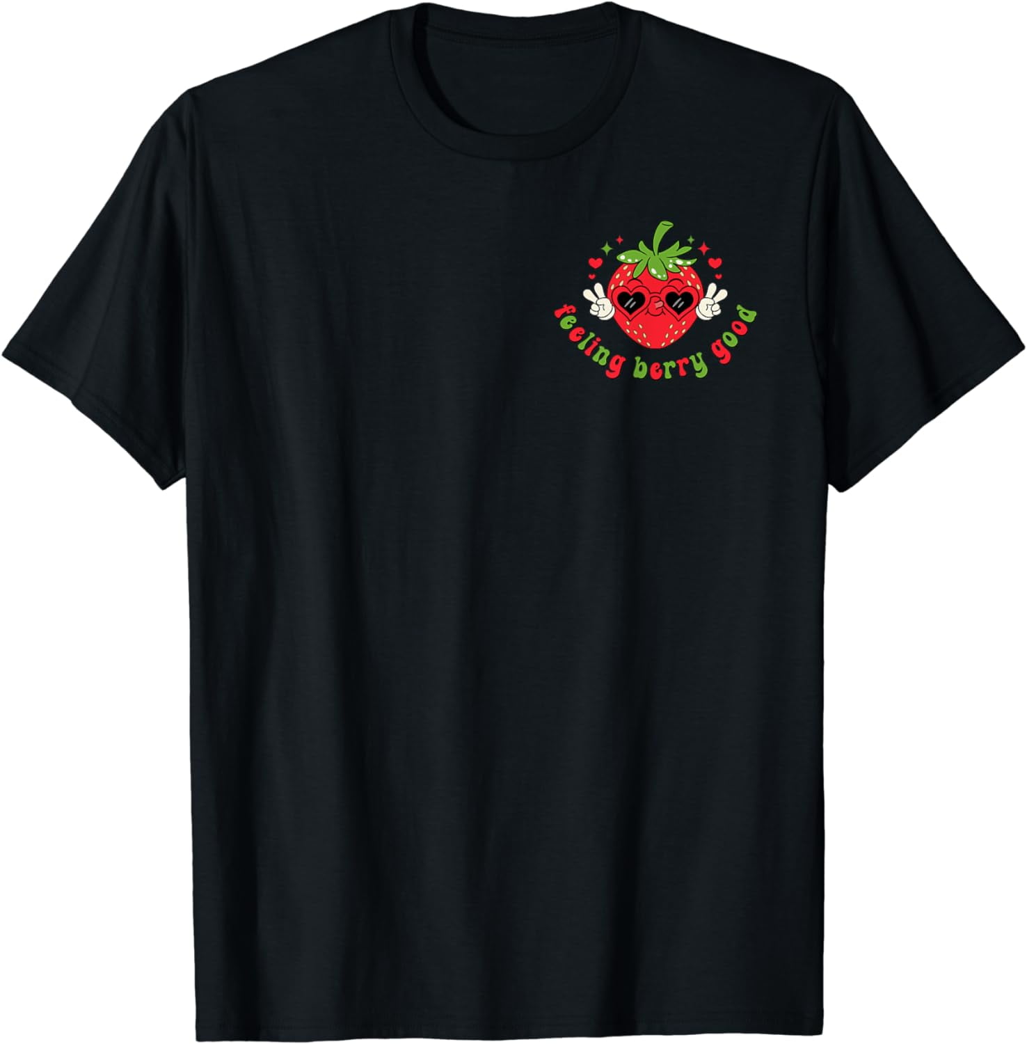 Feeling Berry Good Retro Pocket Strawberry Festival 2024 Cotton TShirt