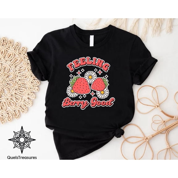 Feeling Berry Good T-Shirt, Strawberry Shirt, Strawberry Festival Top, Florida Festival Tee, Retro Strawberry Vibes, Strawberry Lover Tshirt All Size S-5XL
