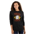 thumbnail image 1 of Feeling Corny Candy Corn Unicorn Women Plus Size Long Sleeve Graphic Tee Brisco Brands 2X, 1 of 5