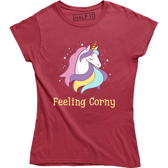 Feeling Corny Funny Unicorn Halloween Gift For Womens T-Shirt