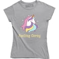thumbnail image 1 of Feeling Corny Funny Unicorn Halloween Gift For Womens T-Shirt, 1 of 4