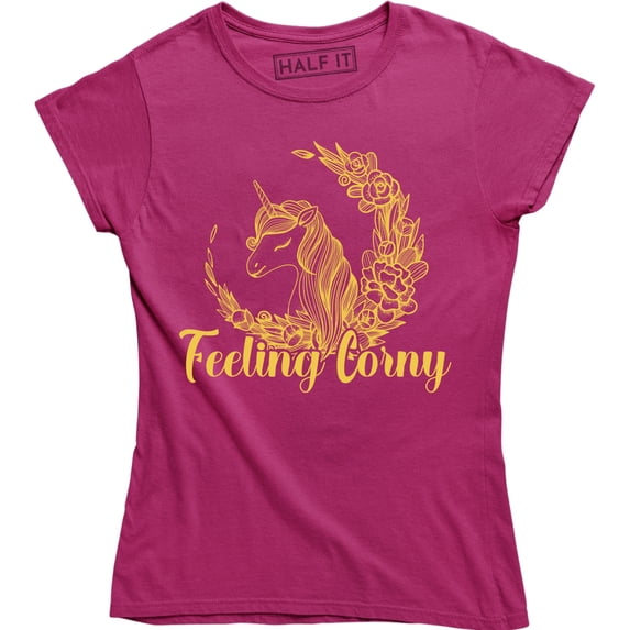 Feeling Corny Funny Unicorn Halloween Gift For Womens Tee Shirt