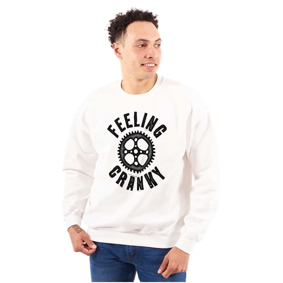 Feeling Cranky Bicycle Crank Cyclist Sweatshirt for Men or Women Brisco Brands S