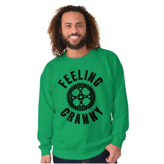 Feeling Cranky Bicycle Crank Cyclist Unisex Plus Fleece Graphic Sweatshirt Brisco Brands 3X