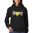 thumbnail image 1 of Feeling Good Heart Flowers Hoodie Women -Image by Shutterstock, Female 4X-Large, 1 of 4