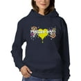 thumbnail image 1 of Feeling Good Heart Flowers Hoodie Women -Image by Shutterstock, Female XX-Large, 1 of 4
