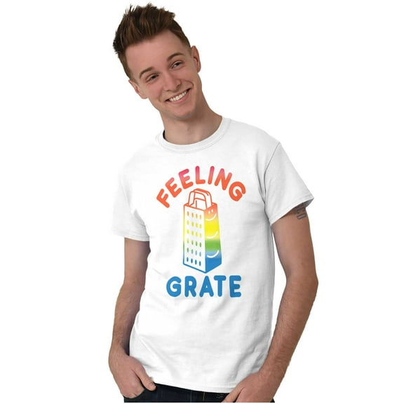 Feeling Grate Rainbow Cheese Grater Men's Graphic T Shirt Tees Brisco Brands S