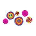 thumbnail image 1 of Feeling Groovy Paper Fan Decorations 6ct, 1 of 3