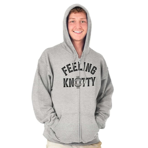 Feeling Knotty Naughty Rope Humor Zip Up Hoodie Men's Women's Brisco Brands M