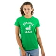 thumbnail image 1 of Feeling Llama Lazy Funny Animal Pun Womens Fitted Plus Size Graphic Tee Brisco Brands 3X, 1 of 5