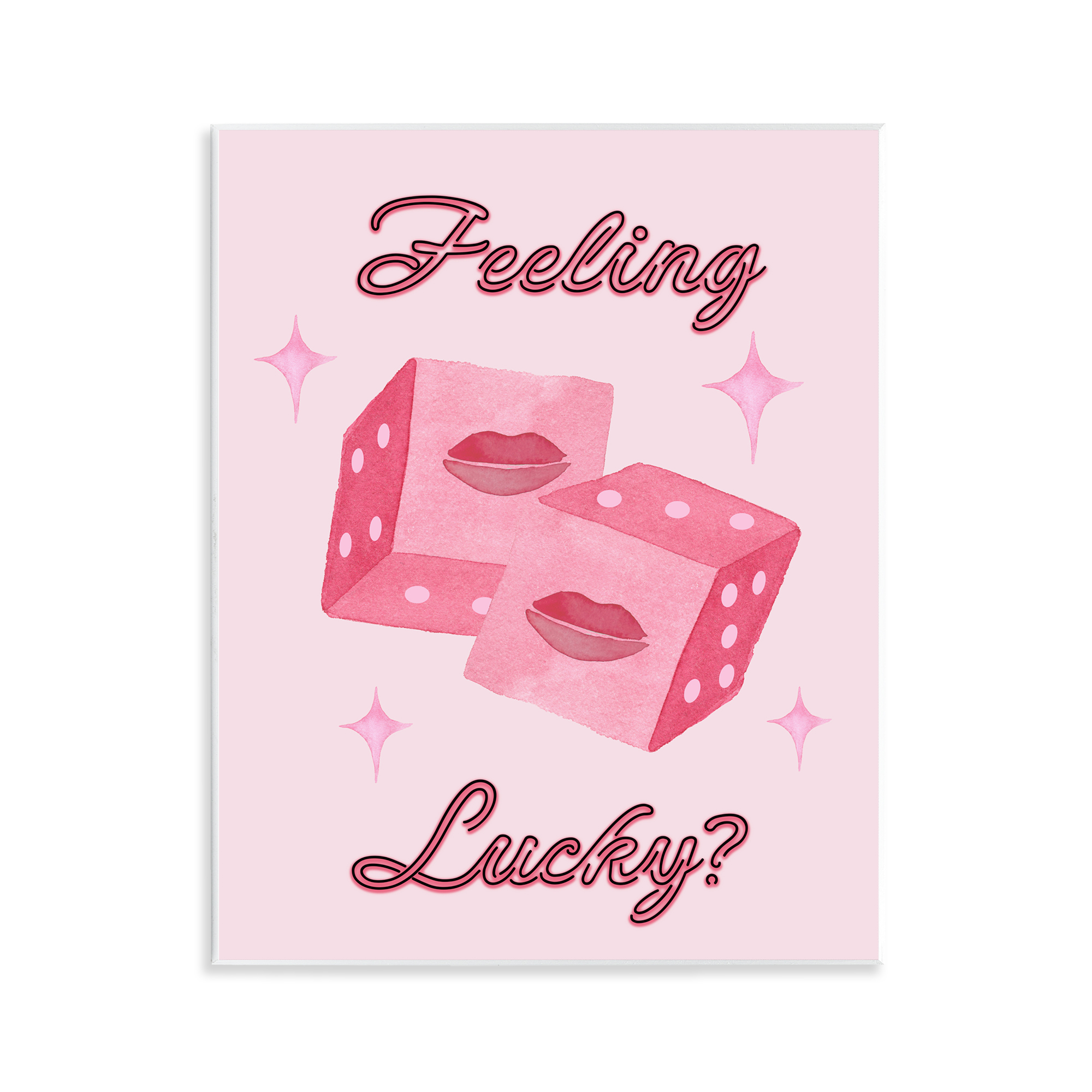 Feeling Lucky? Dice Wall Plaque Art, design by Nina Jacobs