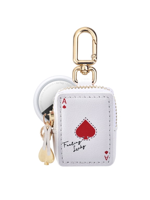 Feeling Lucky Leather Airtag Holder Bag Charm