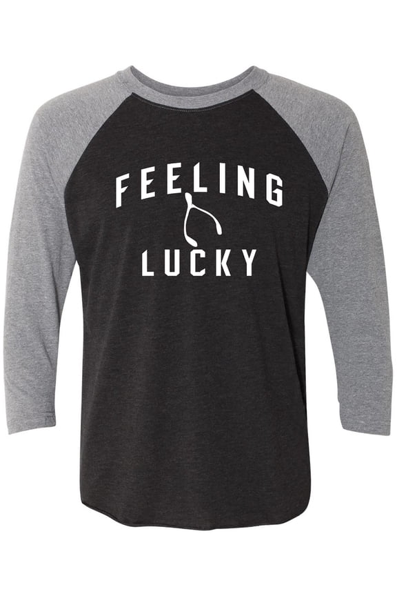 Feeling Lucky Unisex 3/4 Sleeve Baseball Raglan Tee