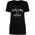 thumbnail image 1 of Feeling Lucky Womens V-Neck T-Shirt, 1 of 2