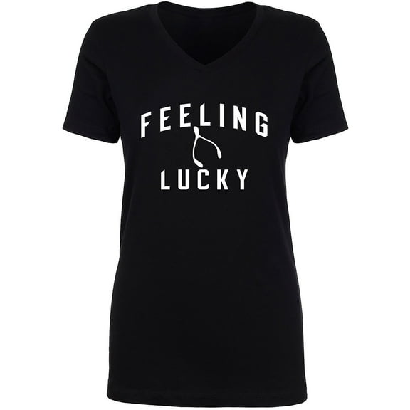 Feeling Lucky Womens V-Neck T-Shirt