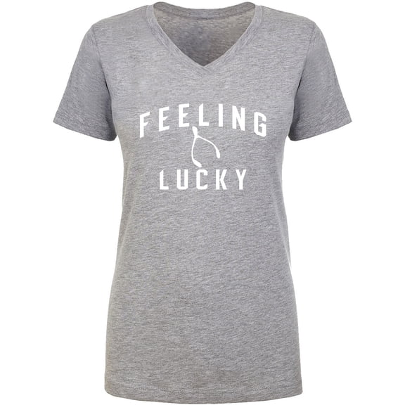 Feeling Lucky Womens V-Neck T-Shirt
