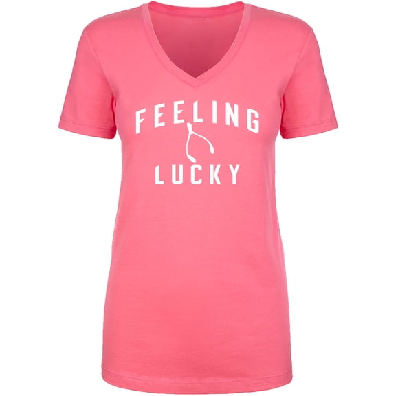 Feeling Lucky Womens V-Neck T-Shirt