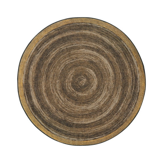 Feeling Natural 13'2" Round area rug in color Walnut