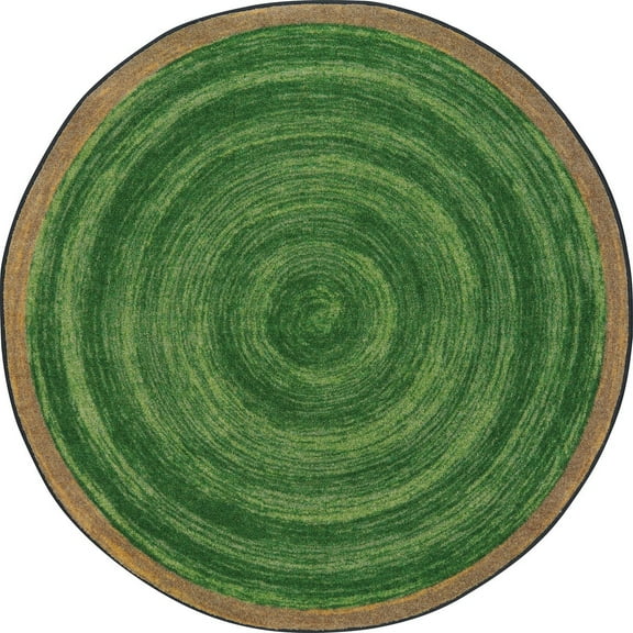 Feeling Natural 7'7" Round area rug in color Pine