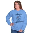 thumbnail image 1 of Feeling Naughty Cute Mermaid Anchor Women Plus Size Crewneck Sweatshirt Brisco Brands 2X, 1 of 5