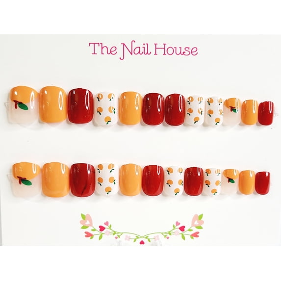Feeling Peachy Extra Short Squoval Press-on Nails by The Nail House NH - 24 Pieces