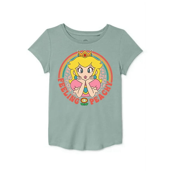 Feeling Peachy Princess Peach GirlsGraphic T-Shirt Size 4-5
