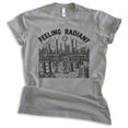 thumbnail image 1 of Feeling Radiant T-shirt, Unisex Women's Men's Shirt, Apocalypse Nuclear Fallout Science Fiction Mutant, Dark Heather Gray, Medium, 1 of 6