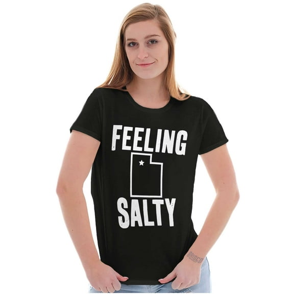 Feeling Salty Utah Beehive State Womens Slim Fit Graphic Tee Brisco Brands S