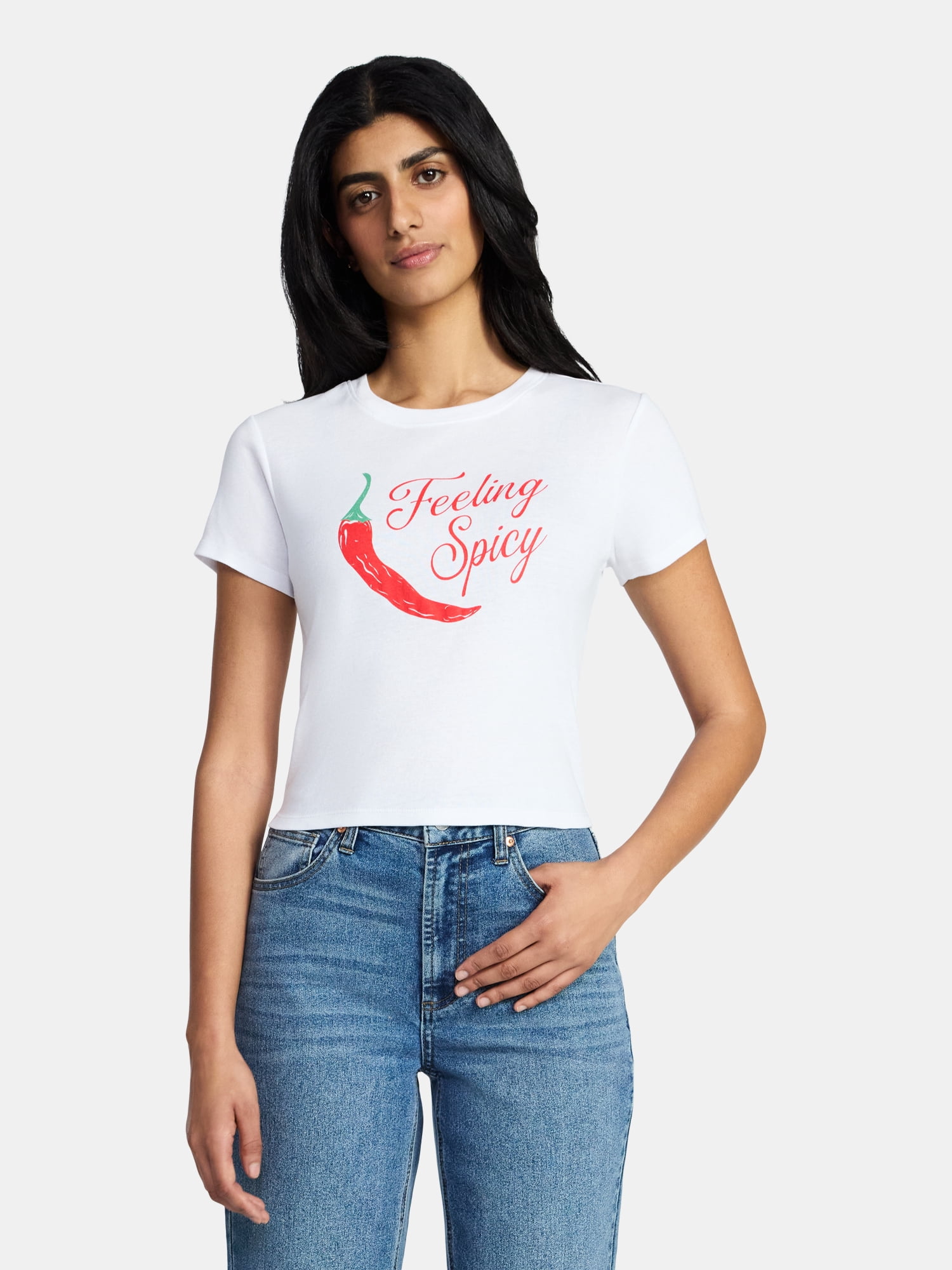 Full of Anxiety Women's Graphic Cropped Baby Tee with Short Sleeves, Sizes XXS-XXL