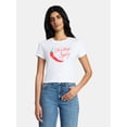 thumbnail image 1 of Feeling Spicy Women's Graphic Baby Tee with Short Sleeves, Sizes XXS-XXL, 1 of 5