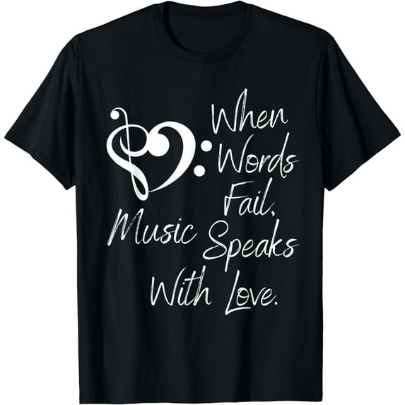 Feelings Are Music Heart Musical Notes Teen Girl Women T-Shirt
