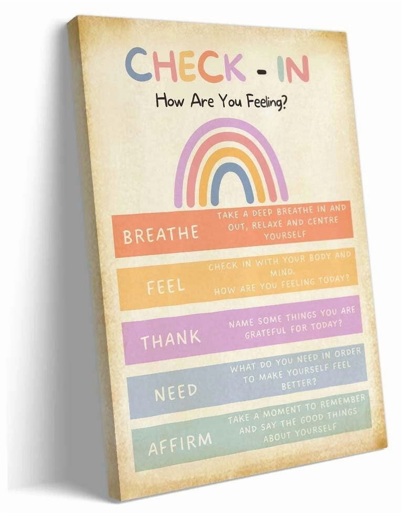 Feelings Check In Mental Health Posters Prints Therapy Posters Social ...