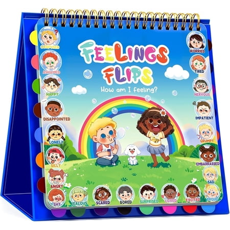 Feelings Flipbook for : 22 Moods/Emotions & Learning Materials, Emotional Regulation Tools for , Calm Down Corner Essential for Classroom