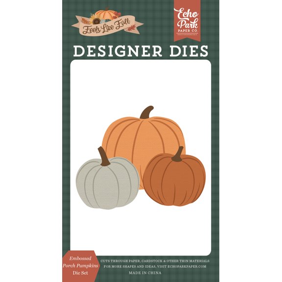 Feels Like Fall: Embossed Porch Pumpkins Small Die Set