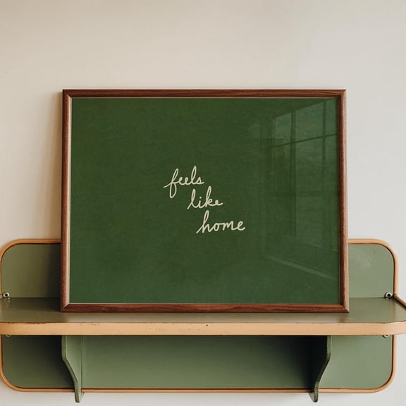 Feels Like Home Print: Typography Poster UNFRAMED PAPER POSTER, Home Decor, Vintage Gift, Living Room Dercor