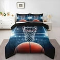 thumbnail image 1 of Feelyou 3D Basketball Print Bedding Comforter Set, Modern Ball Game Lover Twin Comforter Sets, Teen Boy Girl Kid Reversible Bedding Set, Breathable Home Decor, 2pcs, 1 of 8