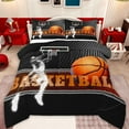 thumbnail image 1 of Feelyou 3D Basketball Print Bedding Comforter Set for Teen, Eat Sports Sleep Twin Comforter Sets, Cartoon Ball Gaming Reversible Bedding Set, Microfiber Bedroom Decor, 2-Piece, 1 of 8