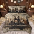 thumbnail image 1 of Feelyou 3D Bear Family Twin Bedding Sets 7pcs, Farmhouse Lodge Cabin Bedding Comforter Set, 1 of 8