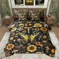 thumbnail image 1 of Feelyou 3D Butterfly Animal Bedding Comforter Set 7 Pieces, Rustic Groovy Floral Full Bedding Set, Farmhouse Botanical Plant Reversible Fitted Sheet Flat Sheet, Lightweight Room Decor, 1 of 8