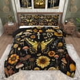 thumbnail image 1 of Feelyou 3D Butterfly Animal Queen Comforter Set, Rustic Groovy Floral Bedding Sets, Farmhouse Botanical Plant Reversible Bedding Comforter Set, Lightweight Room Decor, 3-Piece, 1 of 8