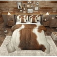 thumbnail image 1 of Feelyou 3D Cow Print Bedding Comforter Set 7-Piece for Adult, Modern Fashion King Bedding Sets, Rustic Farmhouse Reversible Bed Sheets, Microfiber Bedroom Decor, 1 of 7