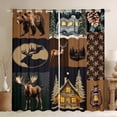 thumbnail image 1 of Feelyou 3D Deer Moose Blackout Curtains Set of 2 (52x84 Each) for Teens, Rustic Jungle Wildlife Window Curtains, Christmas Cabin Curtains and Drapes, Window Curtains Decor, 1 of 6