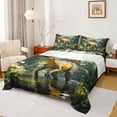 thumbnail image 1 of Feelyou 3D Dinosaur Kids Twin Sheet Sets, Jungle Animal Bedding, 3-Piece, 1 of 7