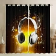 thumbnail image 1 of Feelyou 3D Headphones Child Curtains Pack of 2 (42x84 Each), Melody Musical Note Curtains Blackout, Music Theme Bedroom Curtains, Curtains and Drapes Room Decor, 1 of 6